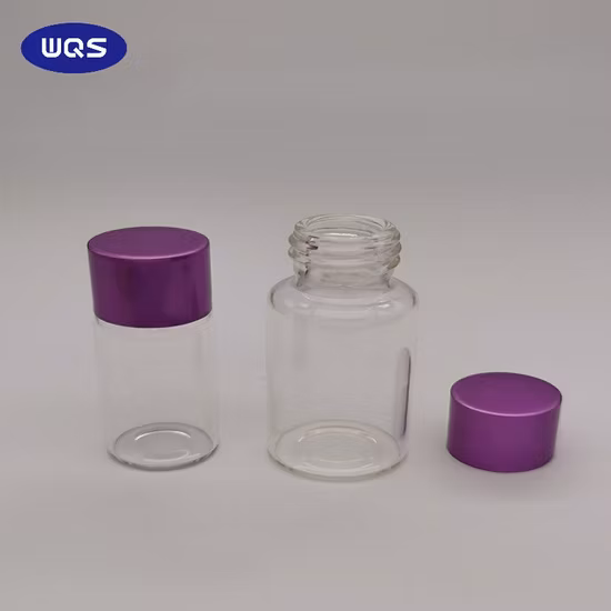 Klarglasfläschchen mit Kunststoffkappe und Schraubverschluss, 10 ml
